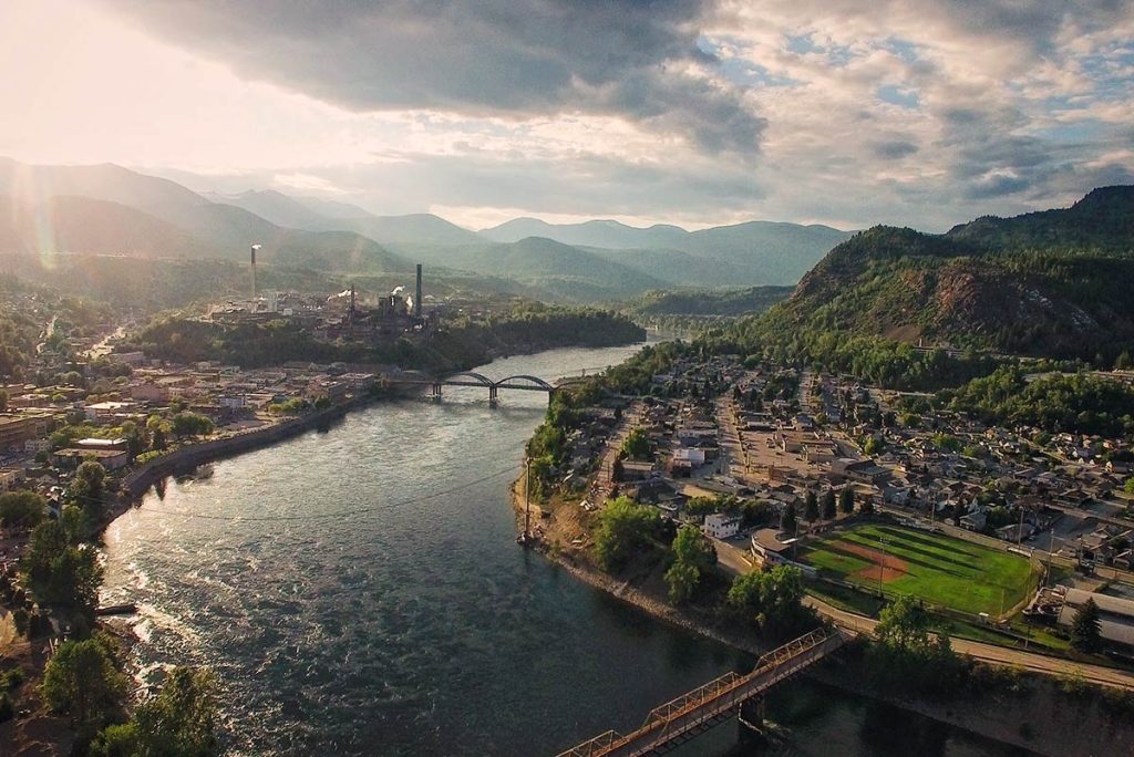 The City of Trail, looking down on the river bend